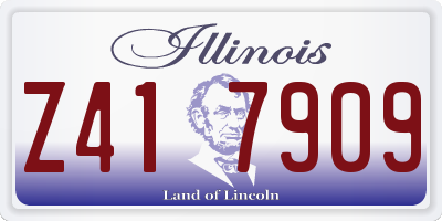 IL license plate Z417909