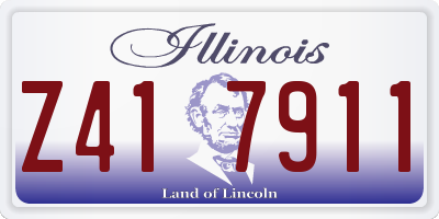 IL license plate Z417911