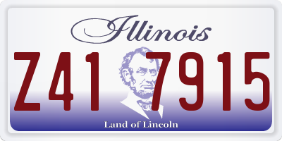 IL license plate Z417915