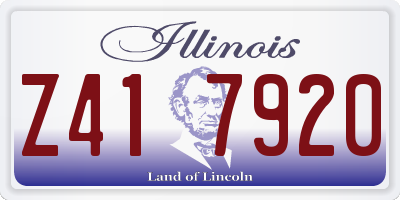 IL license plate Z417920