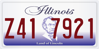 IL license plate Z417921
