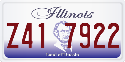 IL license plate Z417922