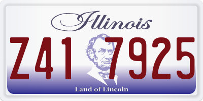 IL license plate Z417925