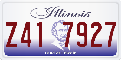 IL license plate Z417927