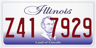 IL license plate Z417929