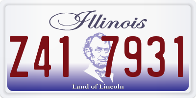 IL license plate Z417931