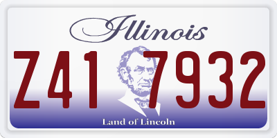 IL license plate Z417932