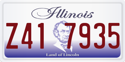 IL license plate Z417935