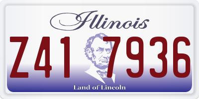 IL license plate Z417936