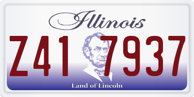 IL license plate Z417937