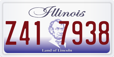 IL license plate Z417938