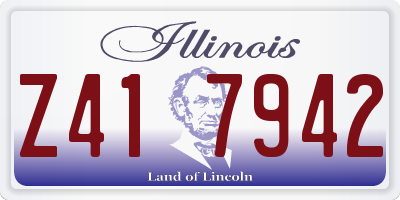 IL license plate Z417942