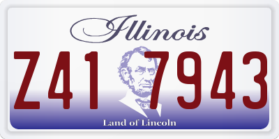 IL license plate Z417943
