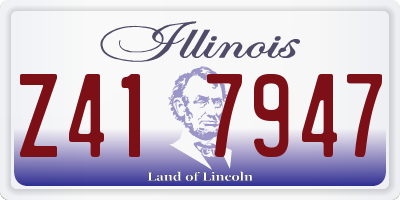 IL license plate Z417947