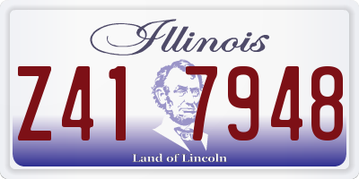 IL license plate Z417948