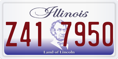 IL license plate Z417950
