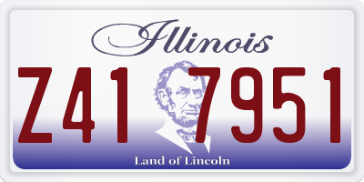 IL license plate Z417951