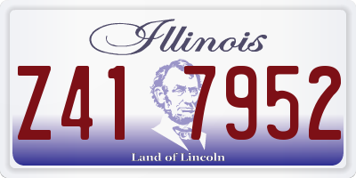 IL license plate Z417952