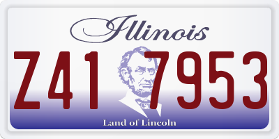 IL license plate Z417953