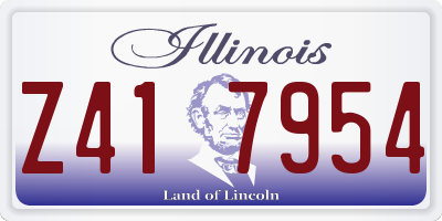 IL license plate Z417954