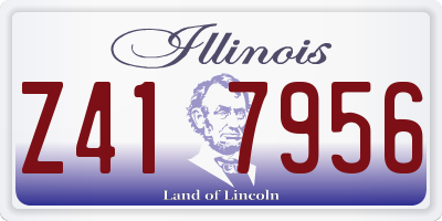 IL license plate Z417956