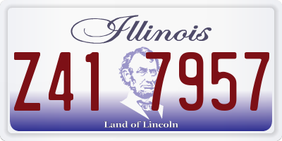 IL license plate Z417957