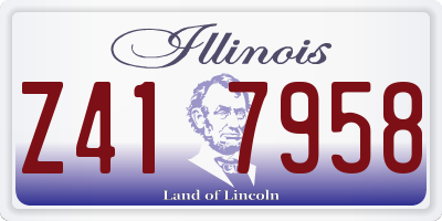 IL license plate Z417958