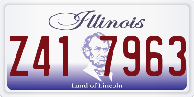 IL license plate Z417963