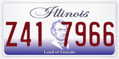 IL license plate Z417966