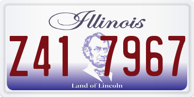 IL license plate Z417967