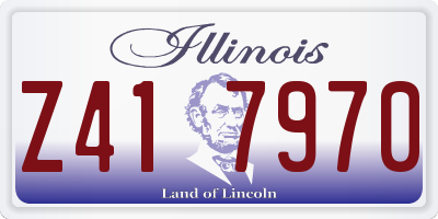 IL license plate Z417970