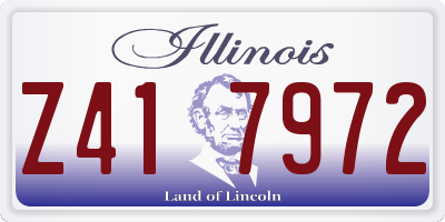 IL license plate Z417972