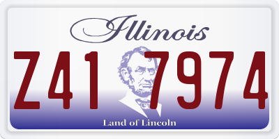 IL license plate Z417974