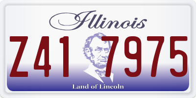 IL license plate Z417975