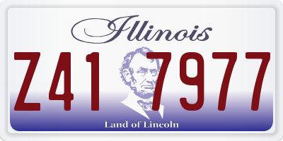 IL license plate Z417977