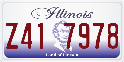 IL license plate Z417978
