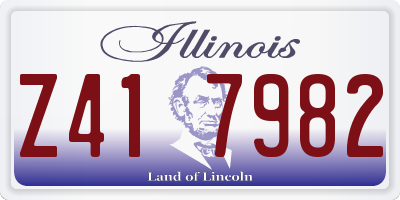 IL license plate Z417982