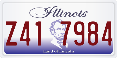 IL license plate Z417984