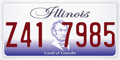 IL license plate Z417985