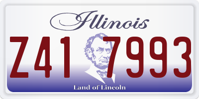IL license plate Z417993