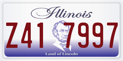IL license plate Z417997
