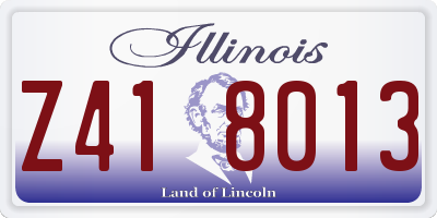 IL license plate Z418013