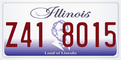 IL license plate Z418015
