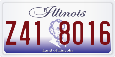 IL license plate Z418016