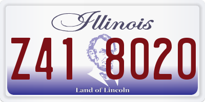 IL license plate Z418020