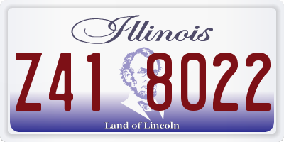 IL license plate Z418022