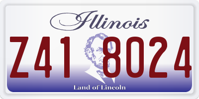 IL license plate Z418024