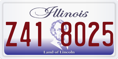 IL license plate Z418025