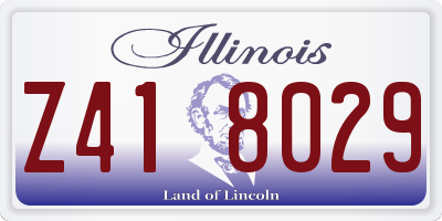 IL license plate Z418029