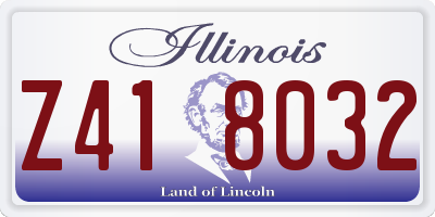 IL license plate Z418032